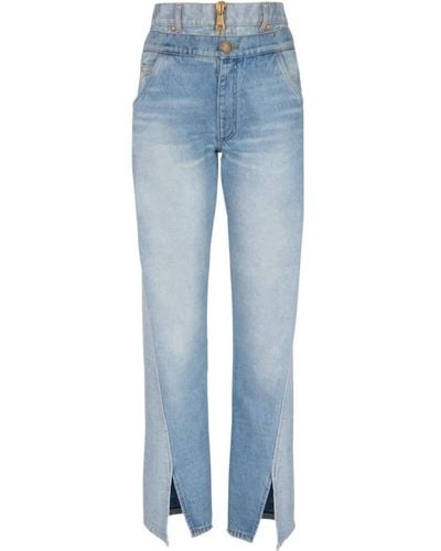 Balmain Two-in-one faded jeans - Azul