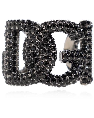 Dolce & Gabbana Logo-förmiger ring - Schwarz