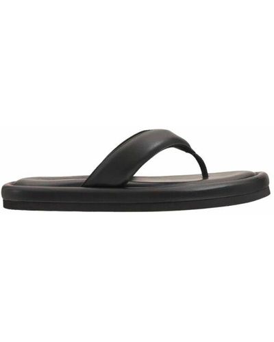 Gia Borghini Puffy flat thong slipper - Negro