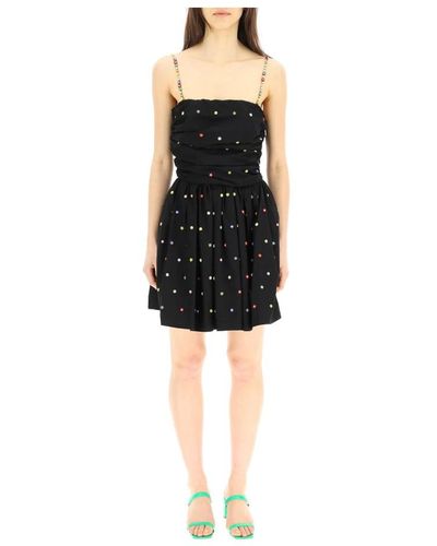 MSGM Mini dress with decorative beads - Nero
