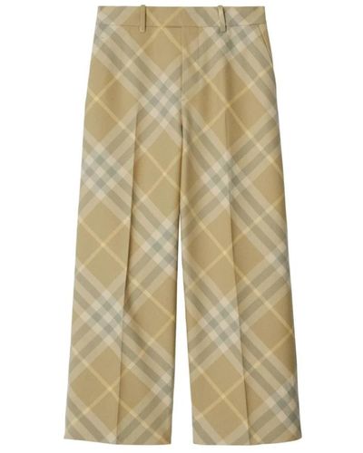 Burberry Cropped Trousers - Natural