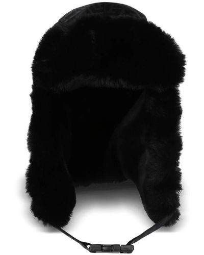 Balmain Monogram faux fur hat - Nero