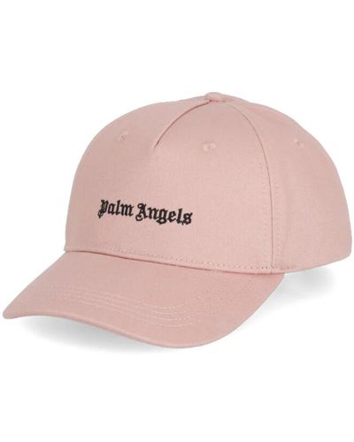 Palm Angels Rosa kinder baumwoll baseball cap - Pink