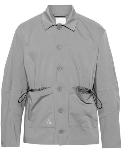 Roa Arbeitskleidung stil hemdjacke mit taschen - Grau