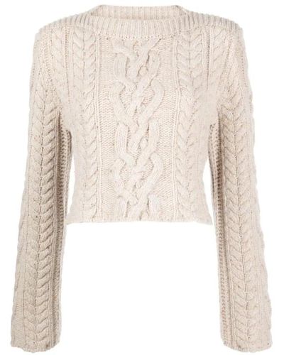 Low Classic Chunky strickpullover - Natur