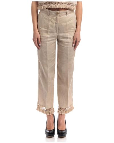 Seventy Wide Trousers - Natural