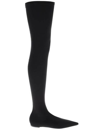 Dolce & Gabbana Stretch jersey thigh high stivali - Nero