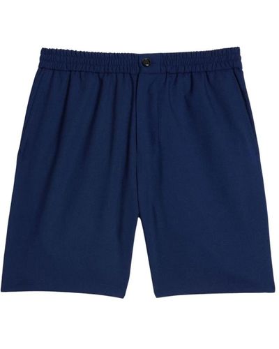 Ami Paris Shorts in cotone blu navy