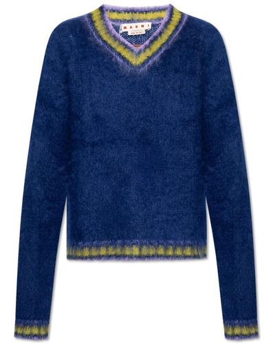 Marni V-neck knitwear - Blau