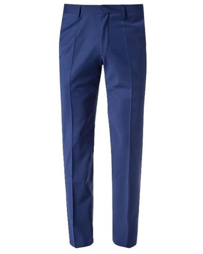 Roy Robson Pantaloni slim fit in lana stretch - Blu