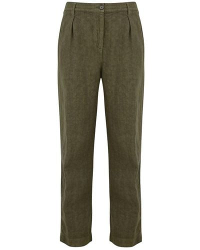 Aspesi Pantaloni verdi con vita elastica - Verde