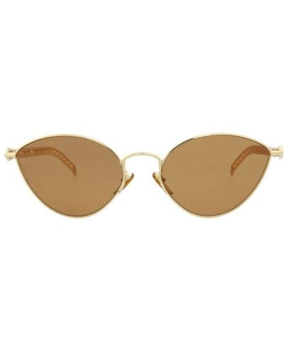 Gucci Sonnenbrille mit katzenaugen-metallrahmen - Braun