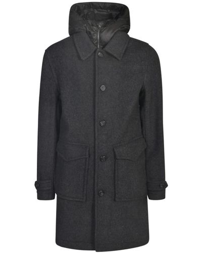 Woolrich Coats > single-breasted coats - Noir