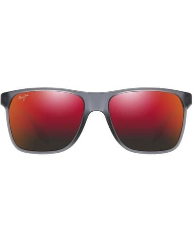 Maui Jim Pailolo mp-rm quadratische acetat-sonnenbrille - Rot