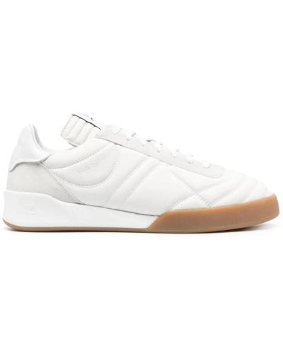Courreges E Leder Low-Top Sneakers - Weiß