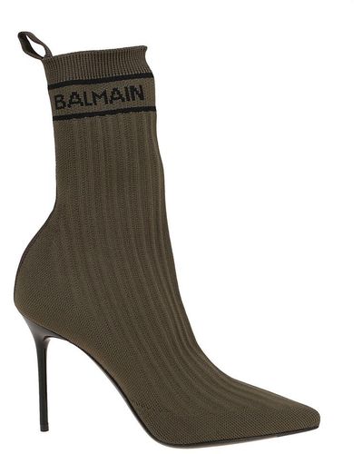 Balmain Ankle boots skye-knit - Verde