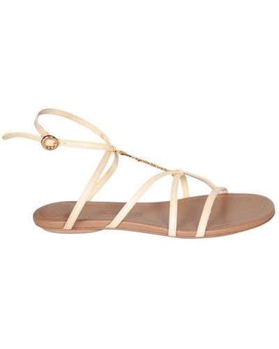Jacquemus Shoes > sandals > flat sandals - Blanc