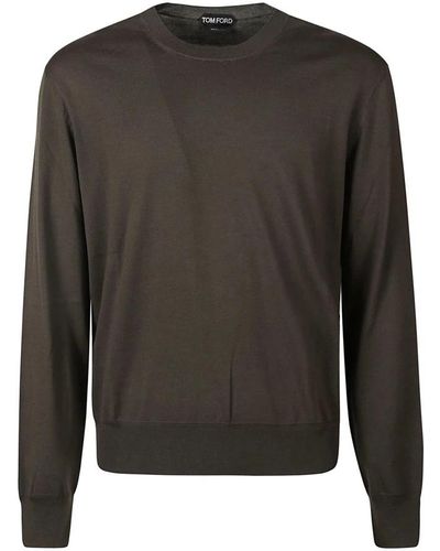 Tom Ford Round-Neck Knitwear - Gray