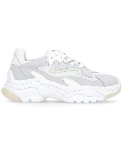 Ash Sneakers in pelle bianca con suola rialzata - Bianco