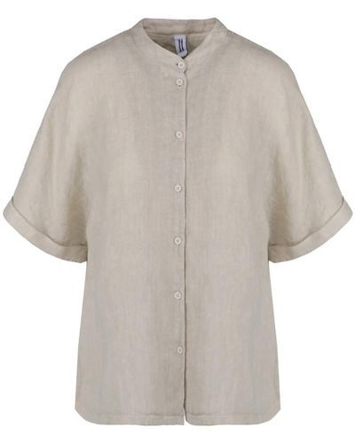Bomboogie Korean linen shirt - Gris