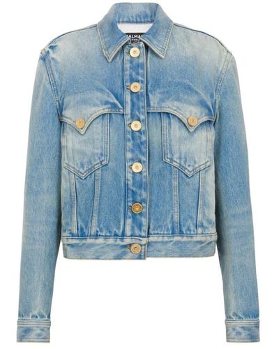 Balmain Jacke aus Denim Vintage - Blau