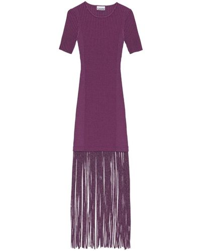 Ganni Maxi Dresses - Purple