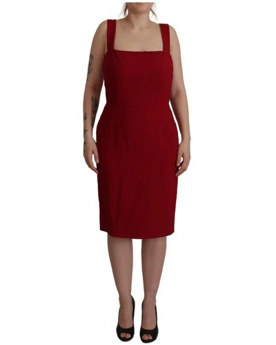 Dolce & Gabbana Vestido de cady - Rojo