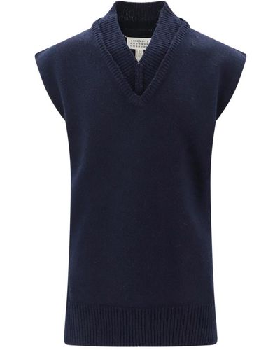 Maison Margiela Sleeveless knitwear - Blu
