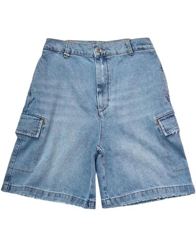 FLANEUR HOMME Denim Shorts - Blue
