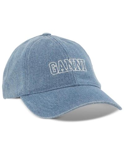 Ganni Stylische visor cap - Blau