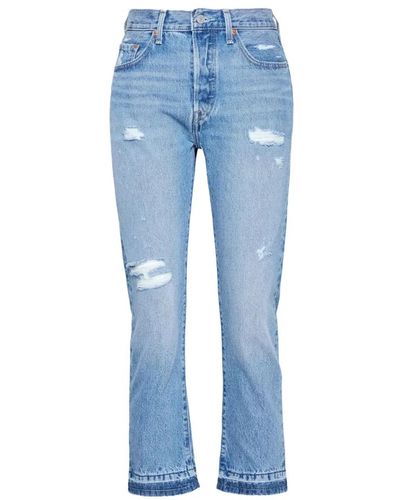 Levi's Cropped Jeans - Blau