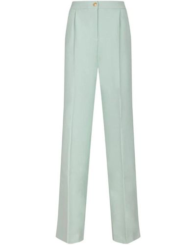 Nenette Mint straight leg trousers - Verde