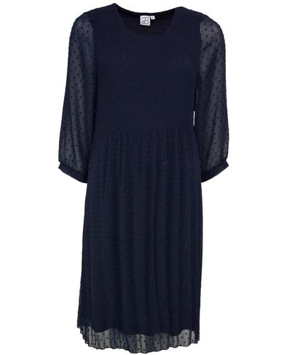 2-Biz Lässiges Tamas Kleid für einen stilvollen Tag - Blau