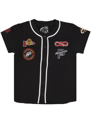 Propaganda Jersey with buttons man baseball jersey - Nero