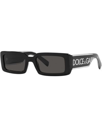 Dolce & Gabbana Rechteckige sonnenbrille in schwarz