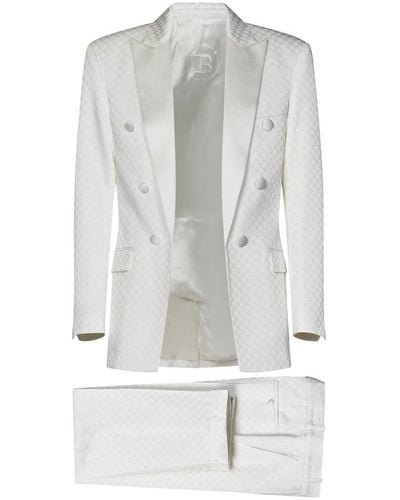 Balmain Double Breasted Suits - Grey