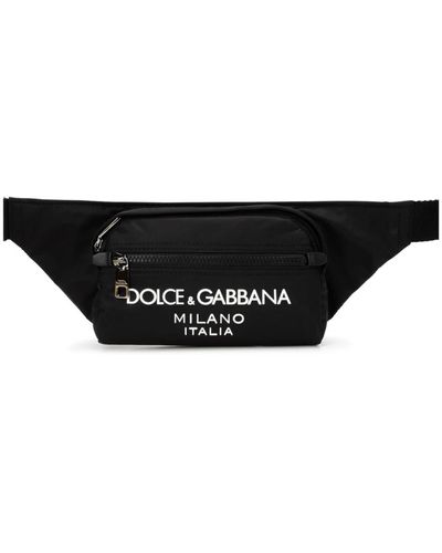 Dolce & Gabbana Borse nere con doppia cerniera e cursore con logo - Nero