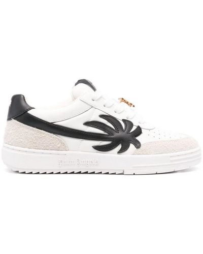 Palm Angels Zapatos de cuero con paneles contrastantes - Blanco
