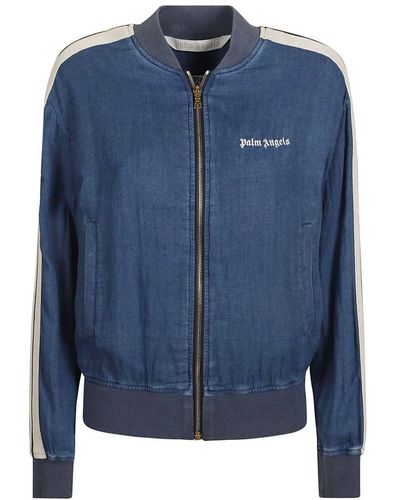 Palm Angels Bomber Jackets - Blue