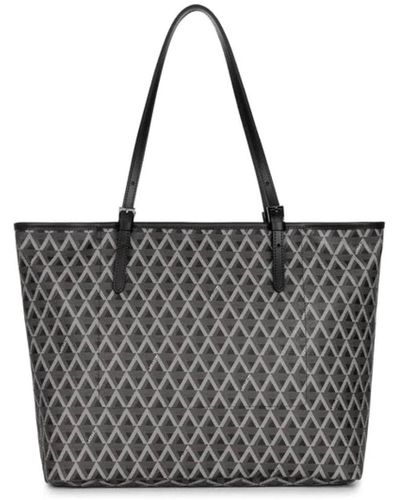 Lancaster Geometrische shoppingtasche in noir - Schwarz