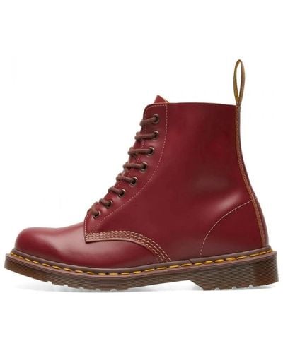 Dr. Martens Lace-Up Boots - Red