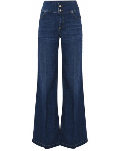 Kocca Comodi jeans bootcut in cotone - Blu
