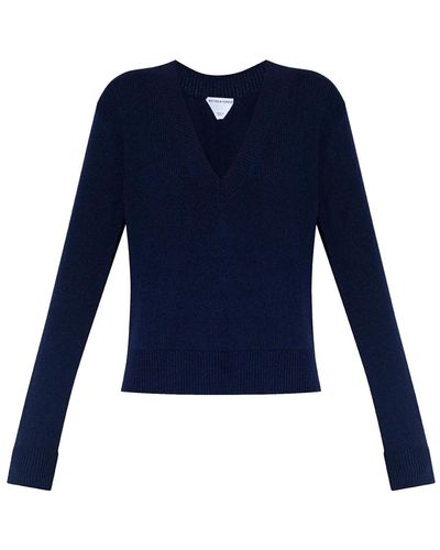 Bottega Veneta Maglione di cashmere blu