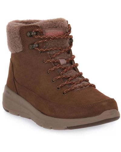 Skechers Lace-Up Boots - Brown