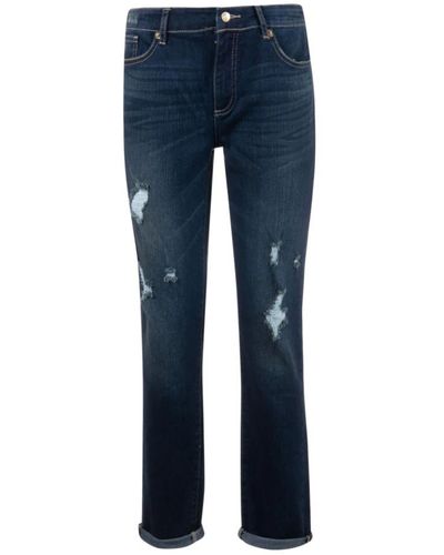 Armani Exchange Indigo denim 5 taschen jeans - Blau