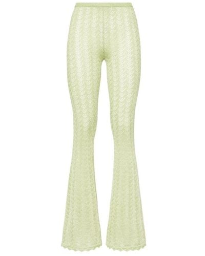 Alessandra Rich Women Clothing Trousers Green Ss23 - Gelb