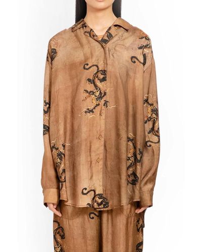 Uma Wang Blouses & shirts > shirts - Marron