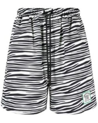PAS DE MER Shorts con stampa zebra - Blu