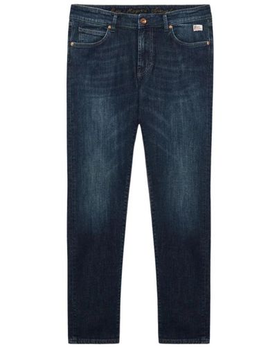 Roy Rogers Jeans slim-fit lavaggio scuro - Blu