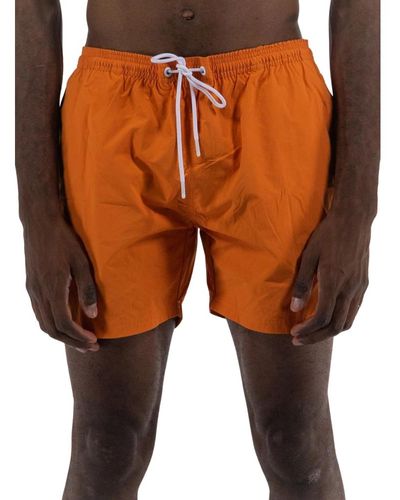 Aquascutum Costume boxer pocket check - Arancione
